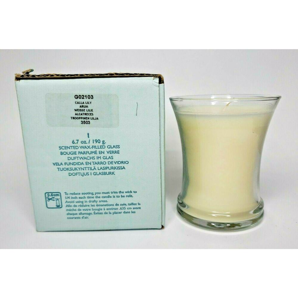 PartyLite‎ Best Burn Trumpet Jar Candle 6.7oz New Box Calla Lily P5A/02103